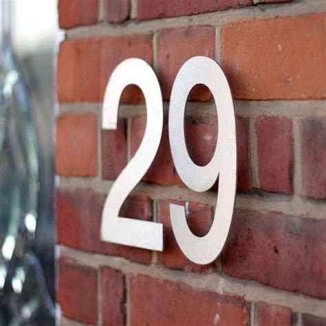 sheet metal house numbers|large steel house numbers.